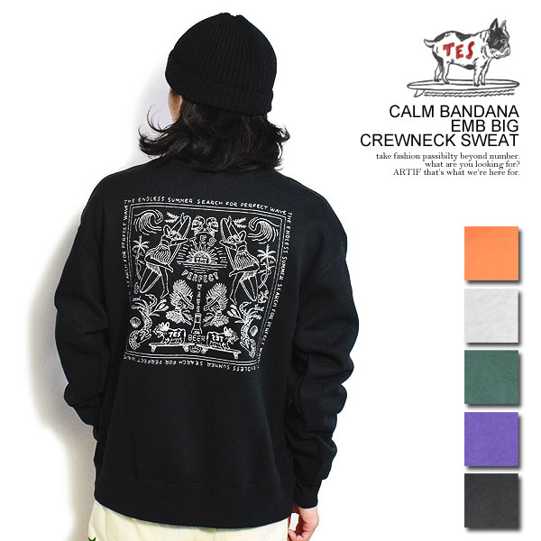 エンドレスサマー The Endless Summer TES CALM BANDANA EMB BIG CREWNECK SWEAT c-23374305 メンズ スウェット トレーナー 送料無料 ストリート