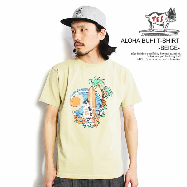 GhXT}[ The Endless Summer TES ALOHA BUHI T-SHIRT -BEIGE- fh-23574314bg Y TVc  TES USRbg  Xg[g