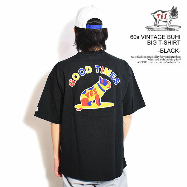 GhXT}[ The Endless Summer TES 60s VINTAGE BUHI BIG T-SHIRT -BLACK- c-24574302bk Y TVc  TES rbOTVc  Xg[g