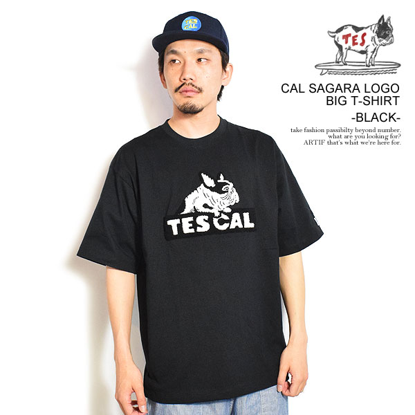 エンドレスサマー The Endless Summer TES CAL SAGARA LOGO BIG T-SHIRT -BLACK- c-25574303b メンズ Tシャツ 半袖 TES ビッグシルエット 送料無料 ストリート
