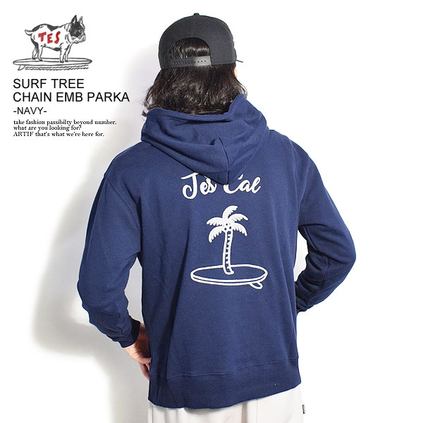 エンドレスサマー The Endless Summer TES SURF TREE CHAIN EMB PARKA -NAVY- ke-2374303 レディース メンズ パーカー プルオーバーパーカー スウェット 裏毛 送料無料 ストリート おしゃれ か…