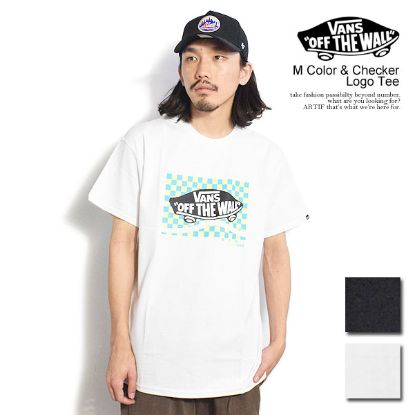 oY VANS M Color & Checker Logo Tee 123r1011200 Y TVc  TVc `FbJ[S  Xg[g