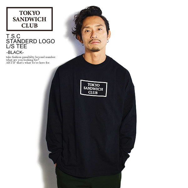 楽天niskyトウキョウサンドウィッチクラブ Tシャツ TOKYO SANDWICH CLUB T.S.C-STANDERD LOGO L/S TEE -BLACK- メンズ 長袖 長袖Tシャツ ロンT 送料無料 ストリート