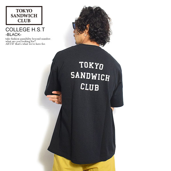 楽天niskyトウキョウサンドウィッチクラブ TOKYO SANDWICH CLUB T.S.C-COLLEGE H.S.T -BLACK- tsc-22-0051b メンズ レディース Tシャツ 半袖 送料無料 ストリート