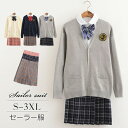 制服 長袖 綿100 カーディガン 4点セット スカート チェック柄 高校 レディース 学生服 リボン 中学 通学 学校 ユニセックス ニット コットン送料無料 工場の設計が変更され ちょう結びの色はスカートの色と一致しています。