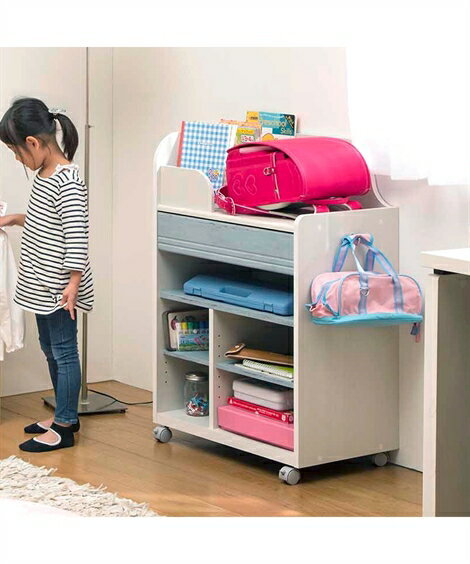 ランドセルラック 収納 深型 白/ナチュラル/ブラウン Y 新入学 子供用 ニッセン nissen