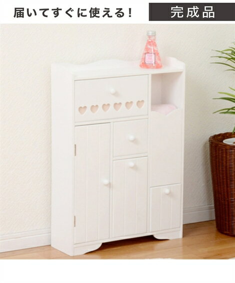 トイレ 収納 たくさん機能と 力全部入りのわがままトイレラック 白 幅45cm ニッセン nissen