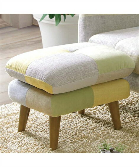 ソファ オットマン オットマン| スツール パッチワーク風 ファブリック 幅50cm ニッセン nissen