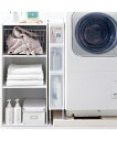 サニタリーラック 日本製 防水パンがまたげる隙間ストッカー 白 幅15.5cm 3段 ニッセン nissen