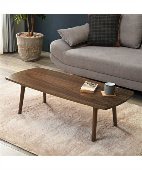 ローテーブル テーブル 木目が美しい天然木突板の 折りたたみ スクエア ナチュラル/ブラウン 幅110cm ローデスク おしゃれ 1人暮らし ニッセン niss...