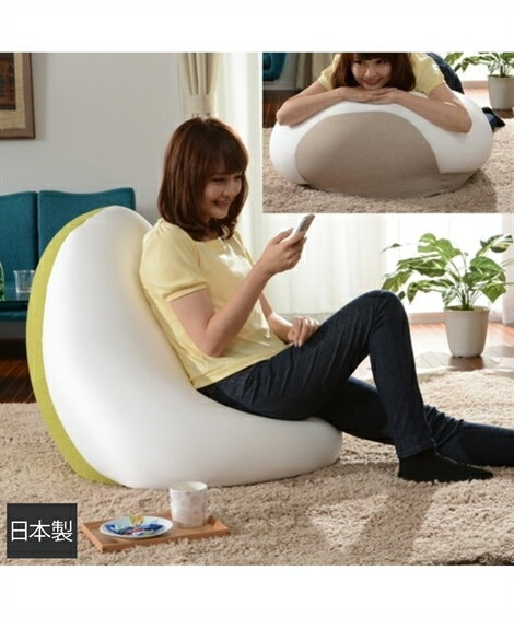 ビーズクッション 日本製 しずく クッション 座椅子 背もたれ 大きい ベージュ/レッド/ターコイズブルー/ブルー/グリーン ニッセン nissen