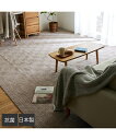カーペット 絨毯 シンプル 抗菌機能付き 日本製 ブルー/ベージュ 江戸間 4.5畳用 おしゃれ ニッセン nissen