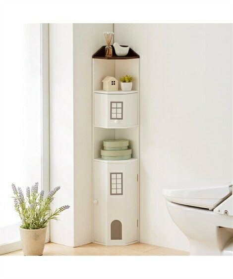 日本製 おうちトイレラック 幅17cmー35cm 春 夏 秋 冬 白 | コーナータイプ | ニッセン nissen