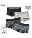 ショーツ(パンツ) お腹らくちん綿混ストレッチボックスショーツ4枚組 S〜L ニッセン nissen