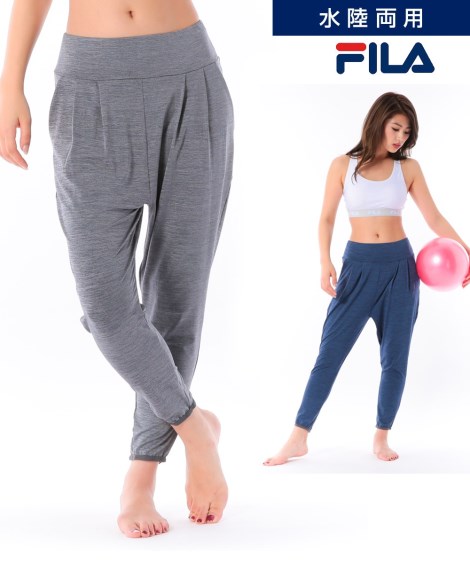 FILA 水着 レディース 水陸両用YOGAルーズ パンツ スポーツウェア グレー/ネイビー S/M/L/LL ニッセン nissen