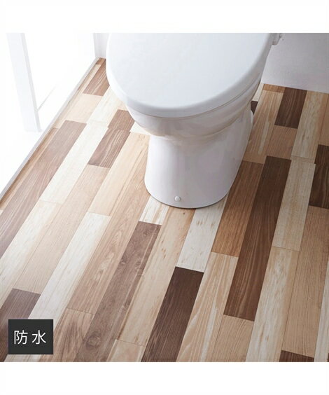 トイレ全面模様変えシート 木目調タイプ トイレ 木目調 ベージュ 約 90×200cm ニッセン nissen