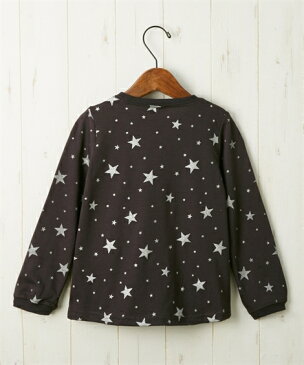 アウター キッズ 胸切替総柄長袖Tシャツ(女の子 子供服) 秋 Tシャツ トップス カットソー ポロシャツ ベビー 幼児 低学年 女児 身長80〜130cm ニッセン