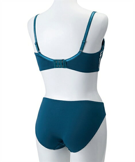 大きいサイズ インナー レディース 忘却のブラジャー・ショーツセット クラシカル（脇スッキリタイプ） ブラジャー グリーン/ダークマゼンタ/ネイビー D85_L-LL/D90_LL-3L/D95_3L-4L/D100_4L-5L ニッセン