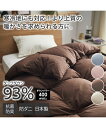 掛け布団 寝具 日本製 抗菌防臭 防ダニ 羽毛布団 ダックダウン93% アイボリー〜ブルー系 ダブル 掛布団 ニッセン nissen
