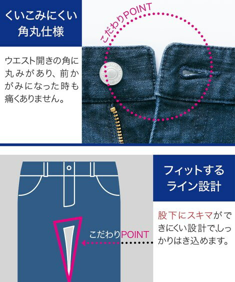 パンツ ストレート 大きいサイズ レディース すごのび ストレッチ デニム ゆったり太もも 股下73cm インディゴブルー/オーバーダイブラウン/ユーズドブルー ウエスト73〜122cm ニッセン nissen