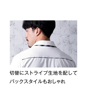 シャツ カジュアル 大きいサイズ メンズ 2点セット ストレッチ ツイル2重衿配色切替 半袖 +ワッフル Tシャツ トップス 紺系+白/白系+黒 3L/4L/5L ニッセン