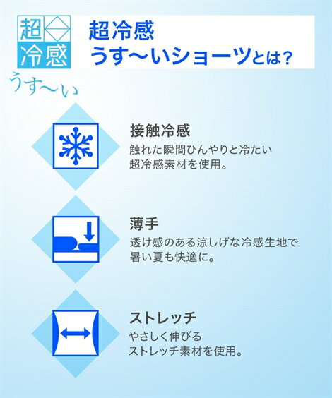 ショーツ 大きいサイズ レディース 接触冷感・股ずれ防止 薄くて伸びる ストレッチ 深ばき3分丈 3枚組 黒3枚 8L/10L ニッセン nissen