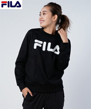 FILA スポーツウェア トップス 大きいサイズ レディース スウェット ポケット付き トレーナー ネイビー/ブラック 3L/4L/5L ニッセン