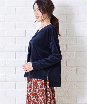 チュニック レディース Green Parks グリーンパークス コーデュロイカット プルオーバー カットソー Camel/Light Beige/Navy S〜L ニッセン