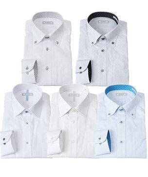 ワイシャツ ビジネス メンズ 形態安定 おまかせ 長袖 2枚組 ボタンダウン/レギュラー 3978〜4386 ニッセン