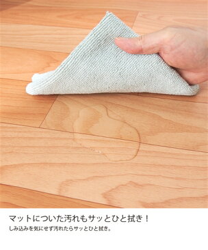 キッチンマット サッと拭けて お手入れ簡単 木目調 PVC 約 60×270cm ニッセン nissen