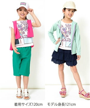 Tシャツ カットソー 女の子 全面転写 ブルー パイナップル /ミント ロゴ /白 ヤシの木 身長100〜160cm ニッセン nissen