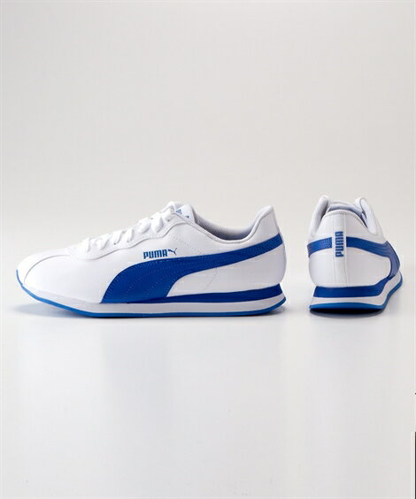 スニーカー メンズシューズ プーマ 靴 Turin II メンズ プーマブラック/プーマブラック/プーマホワイト/パレスブルー/プーマホワイト/プーマブラック 25〜29cm ニッセン nissen