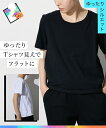 インナー Tシャツ 胸をフラットにする ゆったりシルエット 黒/白 S/M/L/LL/3L 肌着 ニッセン nissen