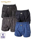 福袋 トランクス メンズ ヴァレンチノクリスティ 色柄おまかせ 前ボタン開き 4枚組 M/L/LL ニッセン nissen