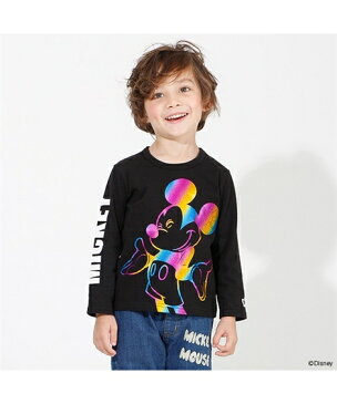 Tシャツ カットソー キッズ 男の子 BABYDOLL ディズニー グリッター ロンT 4439K スティッチ/ミッキー/ミニー 身長80〜140cm ニッセン nissen