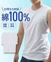 インナー シャツ タンクトップ 大きいサイズ メンズ 抗菌防臭加工 綿100% 天竺 クルーネック ノースリーブ 5枚組 白 3L〜10L ビッグ ラージ 男性 肌着 下着 ニッセン nissen(4)