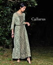 パーティドレス ワンピース レディース Callarus Panel Lace Onepiece Dress カーキ系/ネイビー系 M/L 結婚式 二次会 披露宴 お呼ばれ フォーマルドレス ニッセン nissen