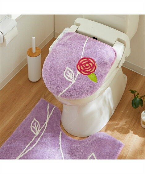 トイレ フタカバー エトフトリアシリーズ 兼用フタ カバー ピンクパープル/ベージュ 兼用フタカバー おしゃれ かわいい ニッセン nissen