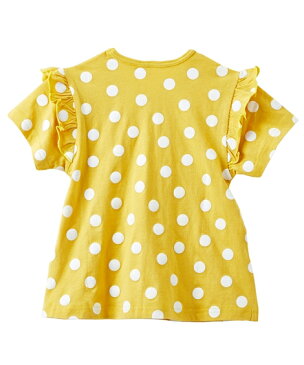Tシャツ カットソー キッズ 女の子 綿100% 通園通学 お着替え 半袖 2枚組 子供服 アイボリー 花柄 +ブラウン ドット柄 /ピンク 花柄 +マスタード ドット柄 身長80/90cm ニッセン nissen