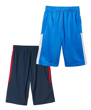 スポーツウェア ボトムス キッズ ハーフ パンツ 2枚組 男の子 女の子 子供服 ジュニア服 チャコール+ブルー 女の子 /ネイビー レッドライン +ブルー/ブラック イエローライン +ネイビー/ブルー ホワイトライン +ブラック 身長110〜170cm ニッセン nissen
