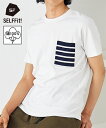 【全品対象クーポン配布中★先着100名 50%OFF★先着3,000名 25%OFF!6/4 20時開始】Tシャツ カットソー メンズ ニット ポケット付 オフホワイト/ネイビー M/L/LL トップス ニッセン nissen