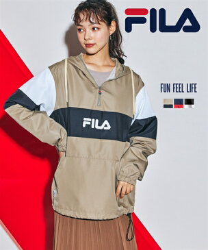 パーカー レディース FILA オーバーサイズ カラーブロック ジップ ネイビー系/ベージュ系/黒系 S〜M/L〜LL ニッセン nissen