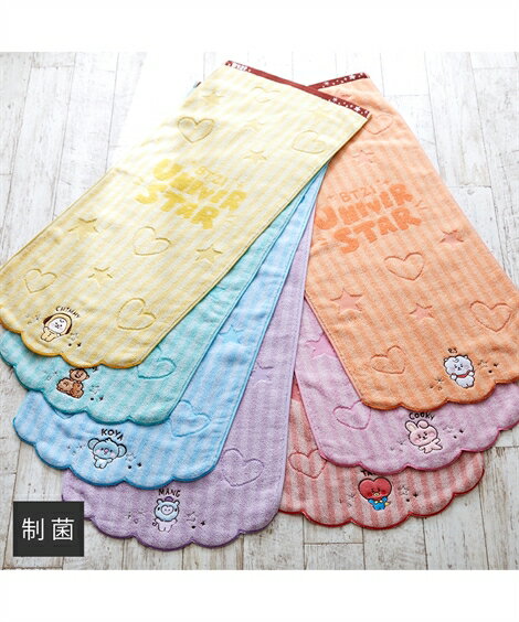 フェイスタオル BT21 キャラクター ベビー CHIMMY〜TATA 約 34×80cm ニッセン nissenのサムネイル