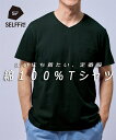 Tシャツ カットソー メンズ 着回し豊富 綿100% お腹ゆったりポケット付 Vネック 半袖 オフホワイト/カーキ/ダークブルー/黒/杢グレー 3L~10L ビッグ ラージ トップス ニッセン nissen