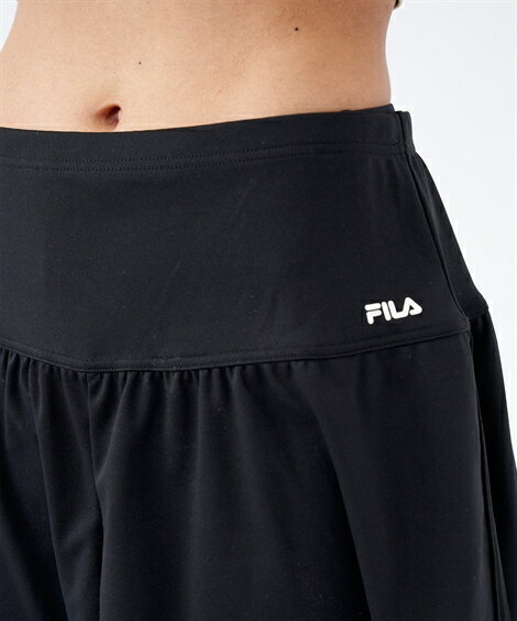 FILA 水着 レディース 水陸両用 キュロット 付 レギンス 2点セット ブラック 3L/4L/5L ニッセン nissen