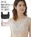 ノンワイヤーブラジャー レディース 胸押さえフラットに メイク するブラ ピンクベージュ/ブラック M/L/LL/3L ノンワイヤー ブラジャー 女性 インナー ニッセン nissen