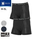 【店内全品★送料無料！4/19 AM10:59まで】ボクサーパンツ メンズ ROYAL POLO SPORTS CLUB 綿混開き 2枚組 グレー2枚組/ネイビー2枚組/黒2枚組 M/L/LL インナー 男性下着 ニッセン nissen