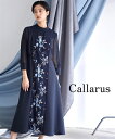 ドレス ワンピース レディース 結婚式 パーティー オケージョン Callarus Front Embroidery Lace Onepiece Dress ブルーグレー系 M/L ニッセン nissen(4)