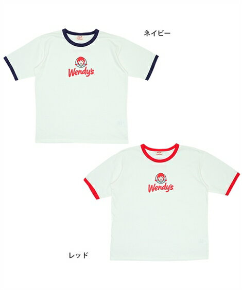 Tシャツ カットソー レディース BABYDOLL Wendy's 親子お揃い ワンポイント 6693A ネイビー/レッド S/M ニッセン nissen