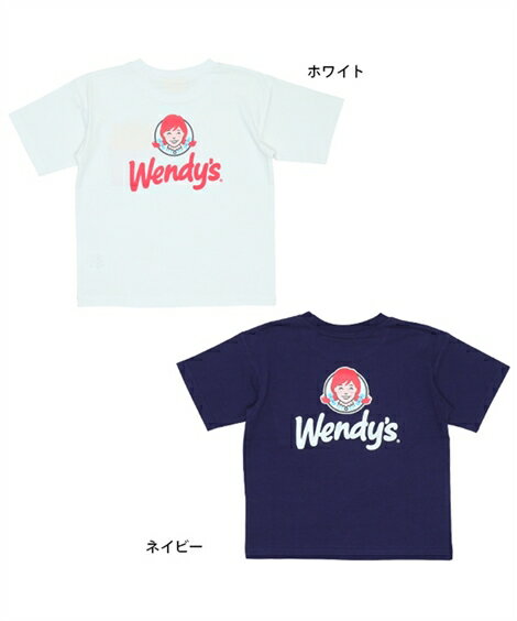 Tシャツ カットソー キッズ BABYDOLL Wendy's 親子お揃い バックプリント 6694K ネイビー/ホワイト 身長80〜140cm ニッセン nissen
